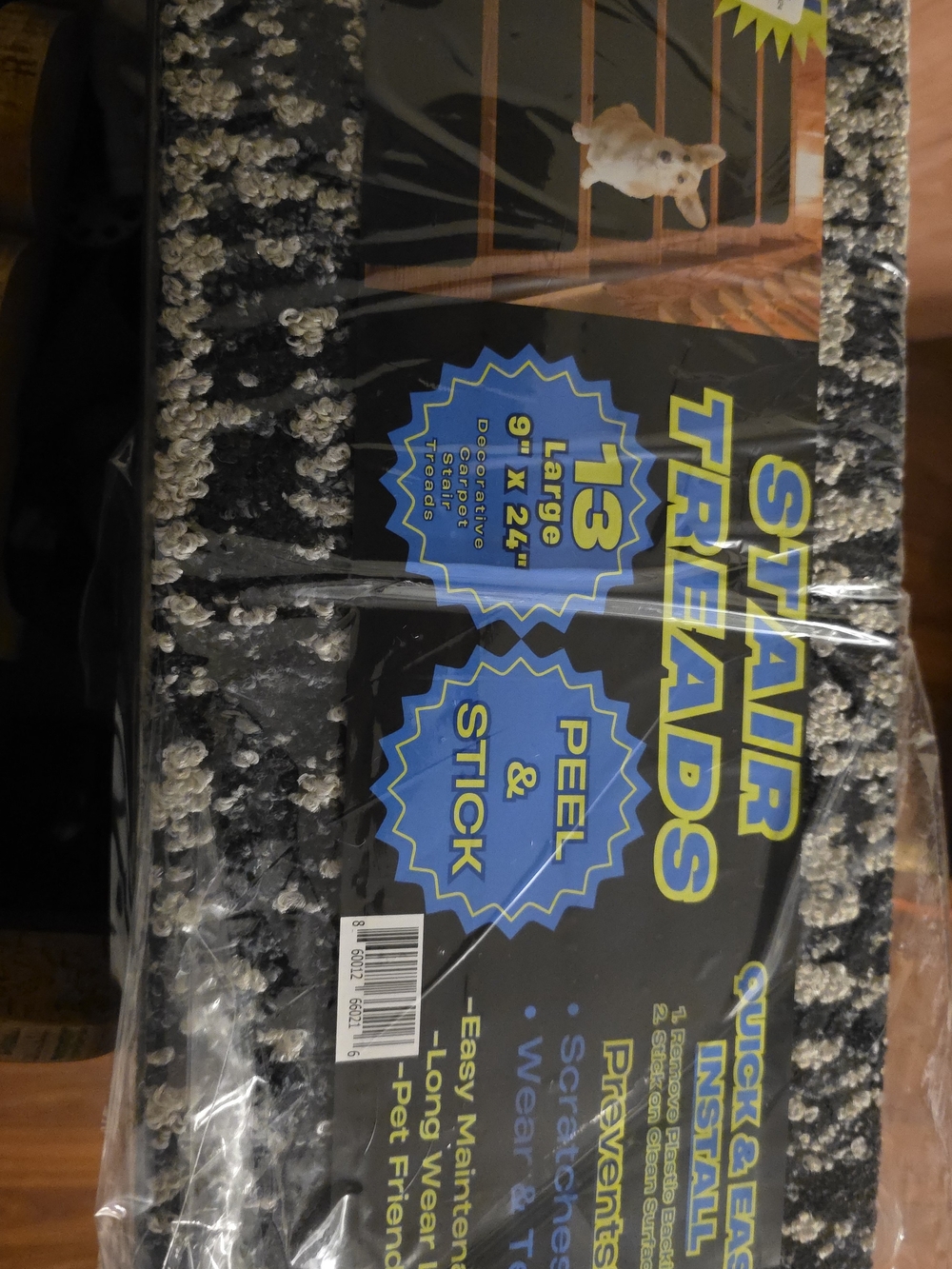 Stair Treads Non-Slip Peel & Stick - Black & Gray